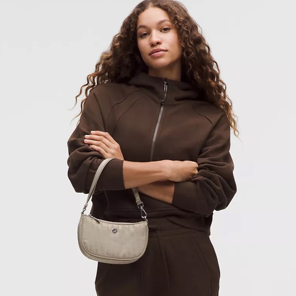 Lululemon City Essentials Mini Shoulder Bag L Monogram Jacquard beige 1L